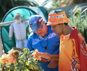 An Aboriginal Northcott Support Worker and a Northcott customer in Dubbo