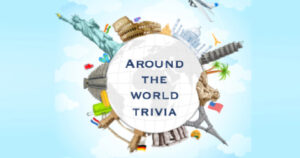 Around the World Trivia night logo