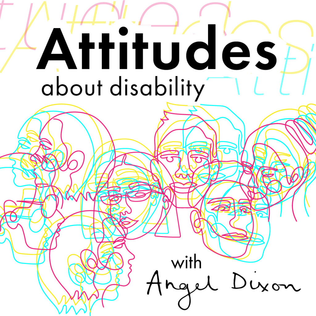 Graphic with drawings of different faces and text which reads