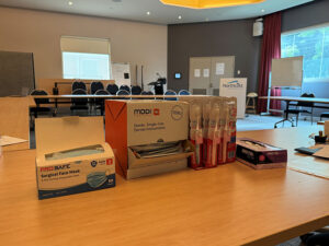 dental equipment on the table