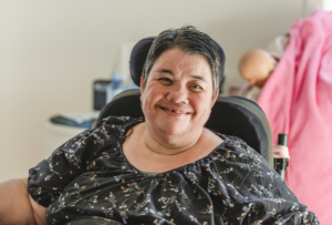 Woman smiling
